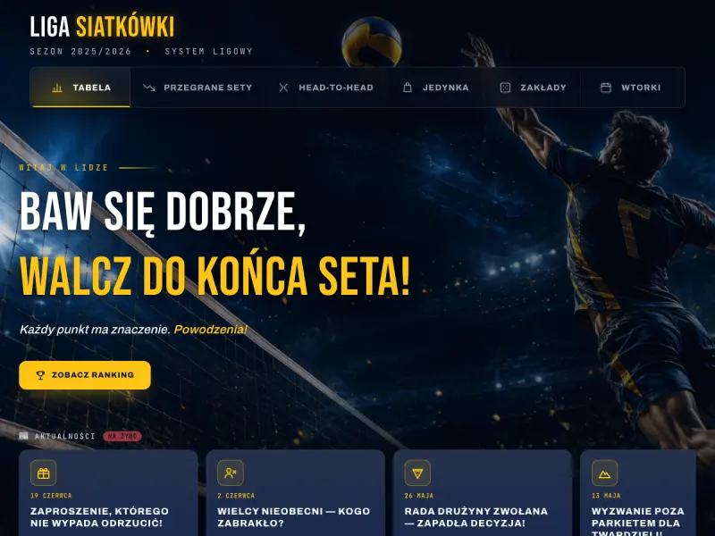 Strona ligi siatkówki